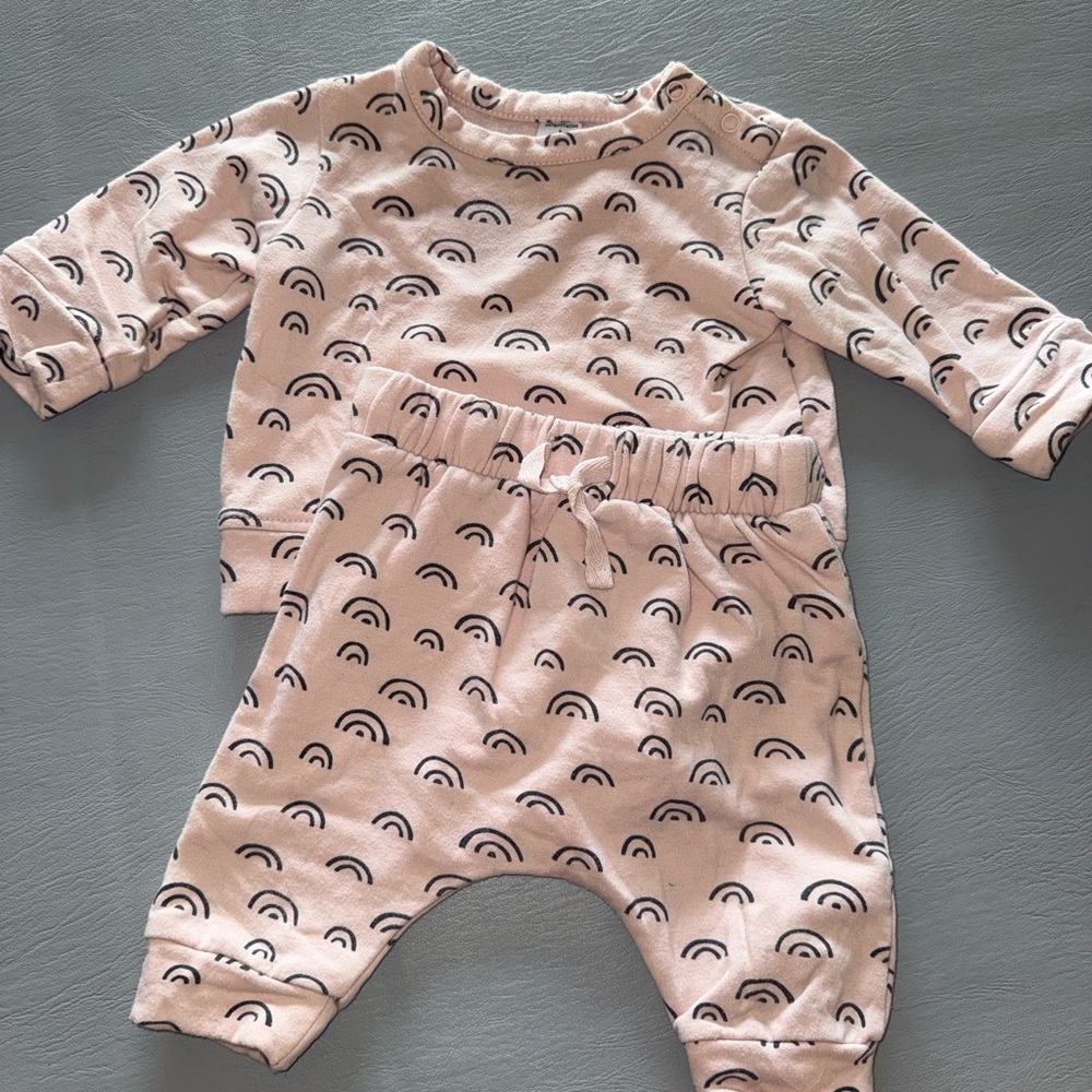 Nordstrom Pink and Black Rainbow Kids‎ One Piece